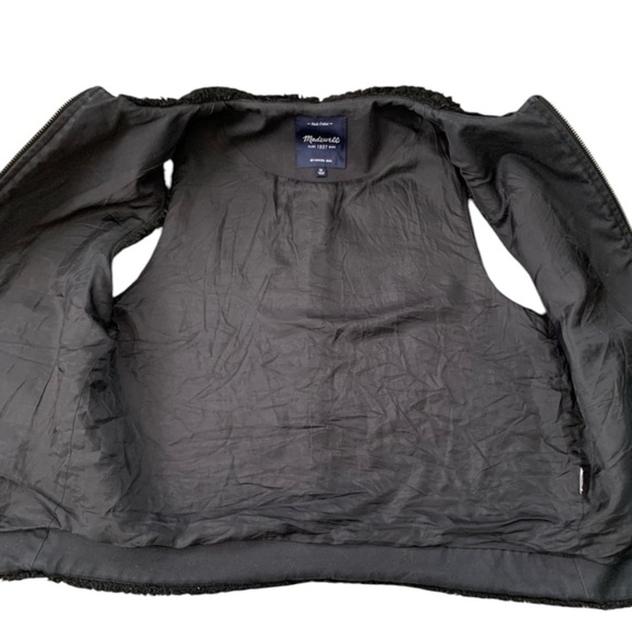MADEWELL Faux Sherpa Zip Vest in Classic Black Size Medium — Closet Staple!!! - Picture 6 of 10